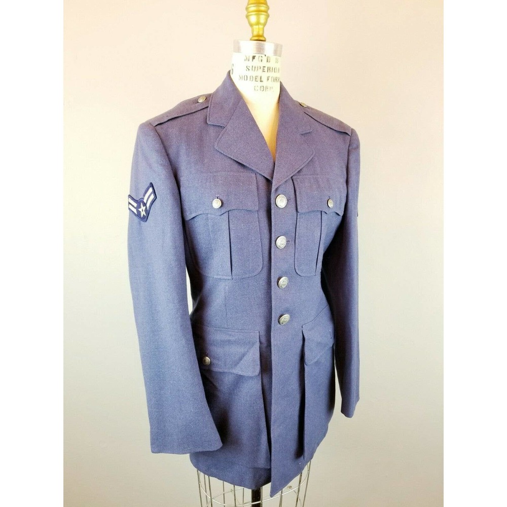 Air Force USAF Navy Blue Suit Jacket Mens 35R